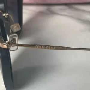 MIU MIU Smu 10n 1bo-2d2 Black Sand Gold Authentic Sunglasses, mirrored lenses Miu Miu | Accessories | Miu Miu Smu N 1bo2d2 Black Sand Gold  main image 3